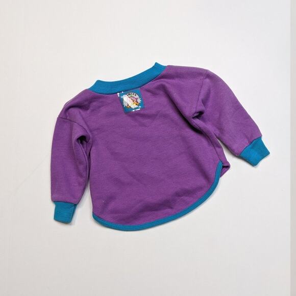 Vintage Garanimals Purple Circus Sweatshirt Sz 6-9m - Picture 2 of 3